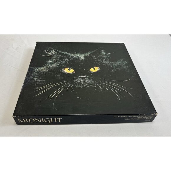 1977 Vintage Springbok Jigsaw Puzzle Black Cat Midnight 500+ COMPLETE 🤍 - Picture 2 of 9